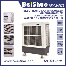 670W Indústria Ventilador de resfriamento elétrico Refrigerador de ar 160L Capacidade do tanque de água Refrigerador de ar evaporativo portátil